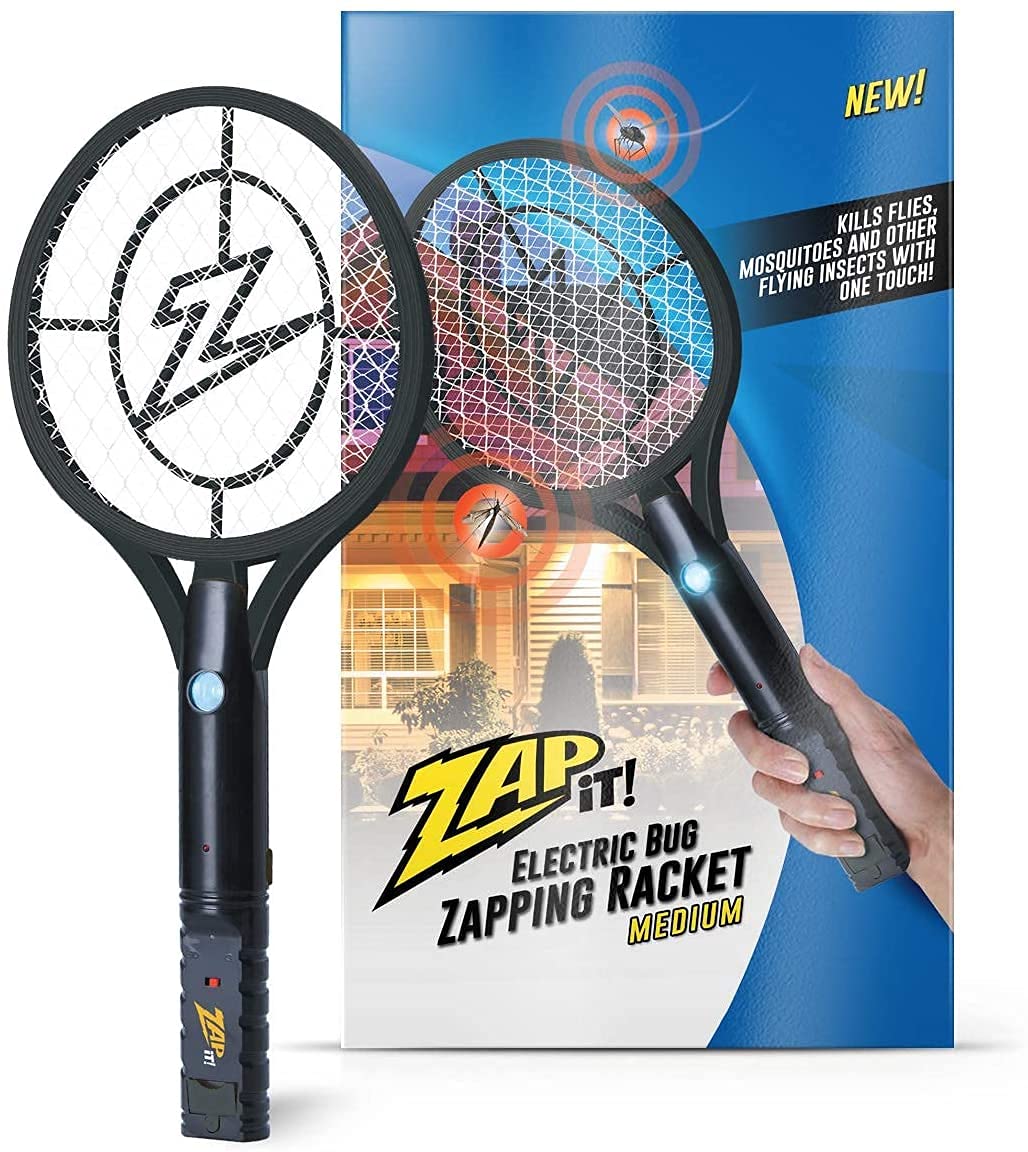 ZAP IT! Bug Zapper Rechargeable Bug Zapper Racket, 4,000 Volt, USB Charging Cable