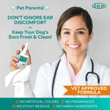 ICF Otodine Dog Ear Cleaner Solution - Veterinary Formula for Itchy Ears, Head Shaking & Scratching - Tris-EDTA Flush for Wax, Debris & Odor - Gentle & Safe for Cats & Puppies - 100ml