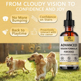Aura Pets Advanced Vision Formula for Dogs - Eye Health Support with Lutein, Zeaxanthin & Astaxanthin - Helps Maintain Clear Vision & Comfort - 30ml Liquid Supplement