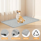 Bartuke Silicone Dog Crate Mat, 27" x 27" Crate Liner for Dog Cages, Kennel Mat with Raised Edge, Washable, Waterproof, Leakproof, Protect Floors
