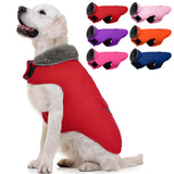 MIGOHI Warm Dog Winter Coat - Winter Dog Jacket, Reflective Windproof Fleece Vest with Leash Hole and Furry Collar