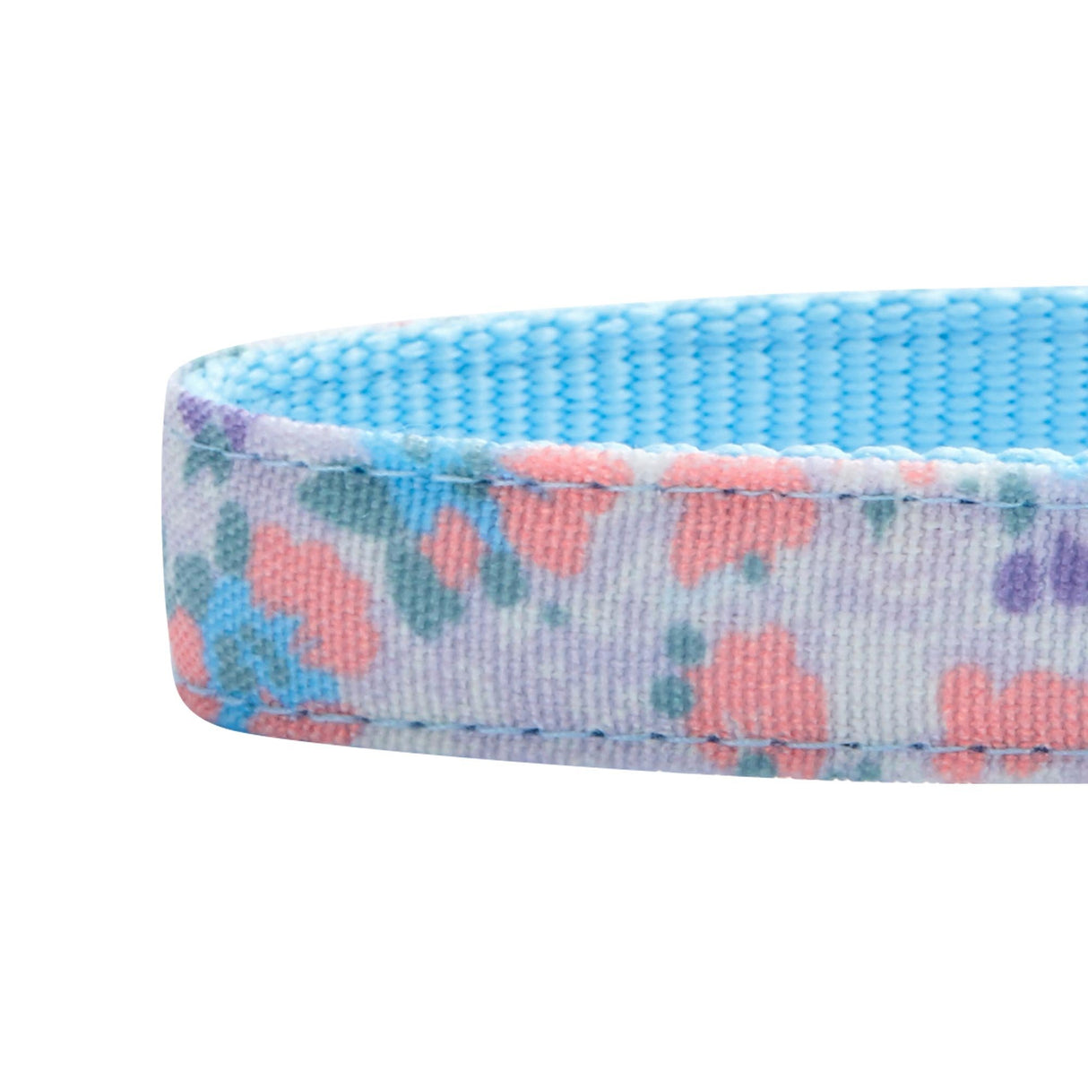 Blueberry Pet Durable Made Well Lovely Floral Print Dog Leash with Lace in Lavender, 5 ft x 5/8", Small, Leashes for Dogs