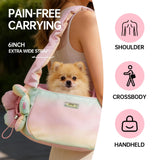 TOUCHDOG Pet Carrier Purse for Small Dogs & Cats - Lightweight Travel Handbag, Breathable Tote with Padded Interior (Pink)