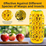 2 PCS Wasp Traps Outdoor Hanging Wasp Repellent Indoor/Outdoor Bee Traps Catcher, Effective Insect Trap,Yellow Jacket Trap Bee Killer, Flying Catcher, Gnat, Mosquito,Bee, Wasp Flying Insect Killer