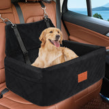 NEEZUKAR Dog Car Seat for Large Medium Dogs,Portable Washable Pet Car Seat Under 55 lbs,Dog Booster Seat with Thick Cushion,2 Safety Leashes Travel Car Dog Bed