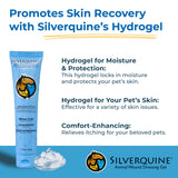 Silverquine Dog Wound Care Gel - Hot Spot Gel Solution for Dogs and Cats - Safe If Licked, Odorless Silver Hydrogel Ointment for Pets Cuts, Burns, Scratches, Sores and Skin Concerns - 1.5 Oz