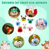 Kajaia 10 Pcs Hamster Hat Small Animals Cute Tiny Hat Mini Hand Knitted Hats for Snakes Pets Bearded Dragon Guinea Pig Bunny Costume Accessories Easter Holiday Parties (Novel Style)