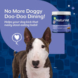 NaturVet – Coprophagia Stool Eating Deterrent – Deters Dogs from Consuming Stool – No Poop Eating for Dogs - Enhanced with Breath Aid Freshener, Enzymes & Probiotics – 130 Soft Chews
