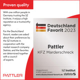 PATTLER® Best Mouse Repellent for Cars | Mouse Repellent with Connection to 12V Car Battery | Ultrasonic Pest Repeller | Mice Repellent for Engines Under Hood I Long Term Pest Control | 1 Unit