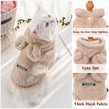 PayaSnug 3PCS Dog Hoodie with Bunny Ears, Plush Fleece Winter Pet Sweater with D-Ring, Warm Pet Coat for Small Dogs and Cat, Puppy Winter Clothes for Chihuahua, French Bulldogs, Yorkie(3PCS A, XXL)