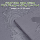 WAYIMPRESS Dog Crate Pad, Double-Sided Waterproof Crate Mat Bed, Outdoor Kennel Mat Pet Sleeping for Medium Large Dogs, Clooling, Waterproof, Wipeable, Anti-Slip, Kennel Pads 35 x 22 Inch, Dark Gray