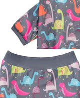PriPre Dog Grey T Shirts with Color Dinosaur Pattern Printed Pet Shirt Softable Pajamas Large Dogs (XL, Grey)