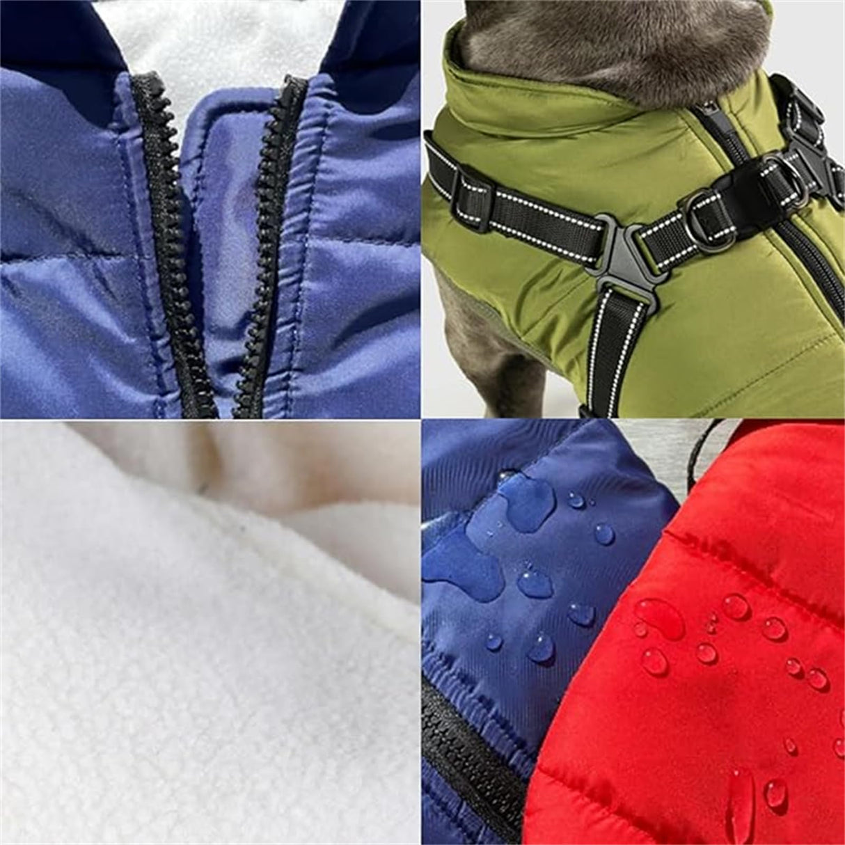 Dog Winter Coat,3 in 1 Winter Jacket, Waterproof Windproof Snow Jacket with Zipper, for Small Medium Large Dogs (Black,Medium)