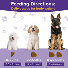 Load image into Gallery viewer, Melatonin for Dogs, Dog Melatonin Calming Chews for Small and Large Dogs - Natural Sleep Aid for Anxiety Stress Relief - Puppy Sleeping Pills - Thunder, Separation, Barking, 3mg, 120ct
