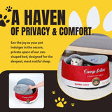 PECHVINO Can-Shaped Cat Bed with Privacy Cover - Comfortable Cushion for Cats & Small Dogs