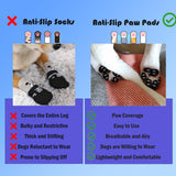 Bellevuee Dog Paw Protector Anti-Slip Pads, Toe Grips for Dogs from Slipping On Hardwood Floors, Stronger Self-Adhesive Paw Pad Provide Traction for Senior, Injured Dogs (5 Sets - 10 Pads) (L)