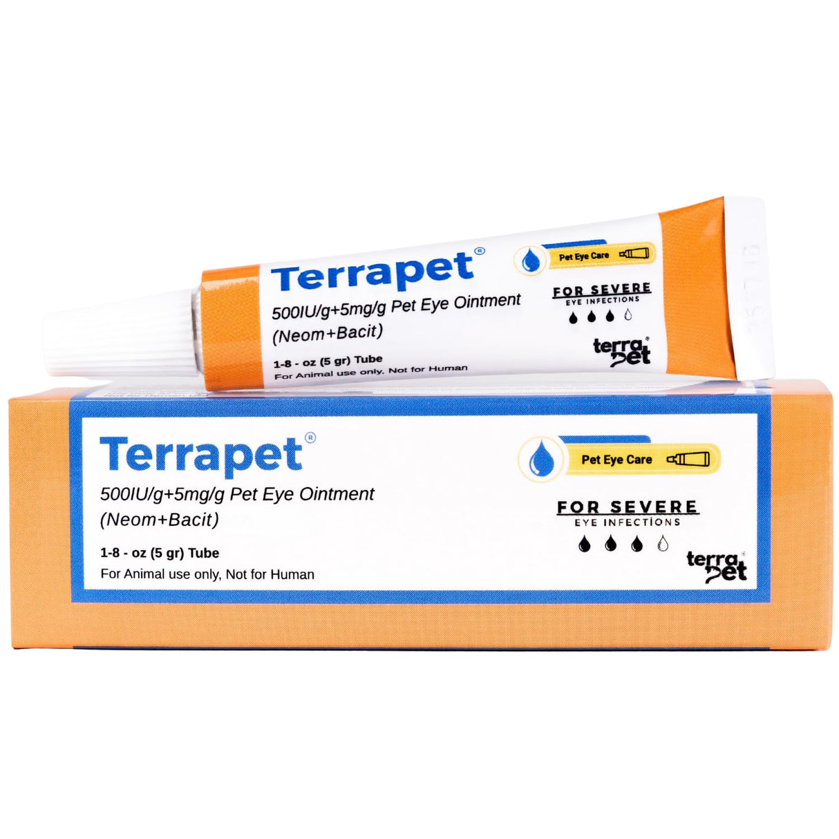 TERRAPET Pet Eye Cream Health for Dogs, Cats, Cattle, Sheep, Horse, Bird 1/8 oz / 5 gr, 1 Tube Gentle Daily Eye Care, Easy Topical Application