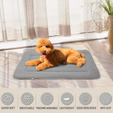 Magic Dog Extra Large Dog Bed Soft Dog Crate Pad Dog Mat, Jumbo 48 Inches Machine Washable Pet Bed Kennel Pad with Non-Slip Bottom, Gray