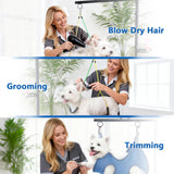 Lazaluking Dog Grooming Table Arm with Clamp (33"-43") | Extendable, Foldable Stand & Restraint with Grooming Hammock, No-Sit Rope, Tray & Bag | for Small/Medium Dogs at Home & Salon