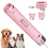 Discala Dog Dryer, Dog Grooming Blow Dryer Kit with Slicker Brush for Pet, High Velocity Blow Dryer for Dogs with Adjustable Speed and Temperature for Pet Grooming Supplies and Home Use, Pink