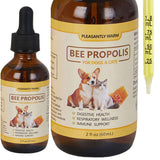 Pleasantly Warm Bee Propolis for Dogs & Cats, Liquid Dental Care Supplement for Oral Hygiene & Immune Support, Helps Freshen Breath & Soothe Gums, Natural Flavonoids, 2 fl oz