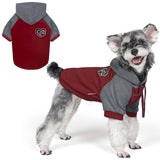 KYEESE Dog Hoodie Dogs Winter Stretchy Coat for Cold Weather Soft Dog Clothes for Small Dogs Comfort Cat Sweater Pet Sweatshirt with Drawstring Cat Coat with Leash Hole Warm Pet Clothes