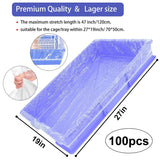 100 pcs Disposable Cage Liners, Clear Plastic Rabbit Cage Liner Bag, Universal Toilet Film for Bunny, Hamster, Totoro, Hedgehog, Guinea Pig and Small Animals (100pcs, 47in)
