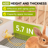 3 in 1 Extra Large Rabbit Hay Feeder with Litter Box, Wooden Bunny Toilet, for Large and Medium-Sized Dwarf Rabbit, Guinea Pig, Chinchillas, Hamster, Ferret, Other Animals