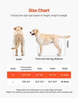 VEVOR Dog Wheelchair for Back Legs, Lightweight 2 Wheels Pet Wheelchair, Height, Width & Length Adjustable, Dog Cart with Shock-Absorbing Wheels, for Injured, Disabled Dogs 35-48 lbs, Medium