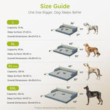 CWAWZ XL Orthopedic Dog Bed, Extra Large Dog Bed, Dual-Sided Pet Cooling Beds with Memory Foam Washable Cover Nonslip Bottom, Waterproof XLarge Pet Couch Beds with Bolsters, Dark Grey