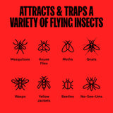 Dynatrap DT2030SR Fly Traps Outdoor - Mosquito & Flying Insect Killer for 1 Acre – Kills Mosquitoes, Flies, Gnats, Wasps - Bug Zapper Alternative - Black