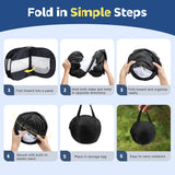 VavoPaw Small Animal Playpen, Chicken Brooder Box with Cover Top, Portable Outdoor Exercise Pet Cage Tent, Waterproof Breathable Pet playpen Indoor for Chick Ktiien Bunny Hamster Guinea Pig, Black