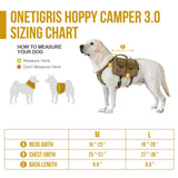 ONETIGRIS Dog Hiking Backpack, Dog Pack for Medium Large Dogs, HOPPY CAMPER 3.0 Dogs Saddle Bag Harness Outdoor Hiking (M, Brown)