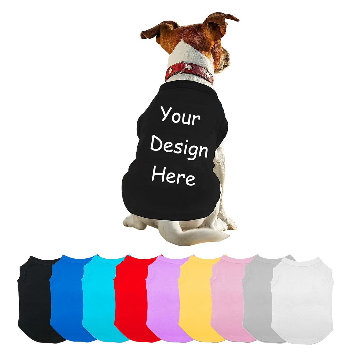 Custom Dog Shirt, Personalized Summer Breathable Pullover Pet Outfit With Name/Text/Photo/Logo for Dogs Puppy Cats Kitten