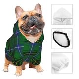 Scottish Clan Henderson Tartan Plaid Dog Hoodie Breathable Stretchy Sweatshirts with Hat Warm Dog Clothes for Small Medium Large Dogs X-Small