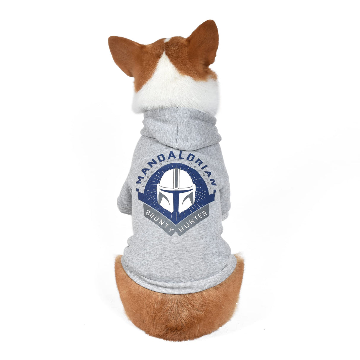 STAR WARS for Pets The Mandalorian Hoodie for Dogs with Leash Attachment Hole, Medium| Star Wars Apparel for Dogs | Cozy Hooded Sweatshirt, Gifts for Star Wars Fans