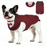 Supet Dog Tuxedo and Bandana Set with Bow Tie, Formal Outfit for Wedding Birthday Party Graduation Valentines, Pet Suit Clothes for Large Medium Small Dogs (Burgundy, M)