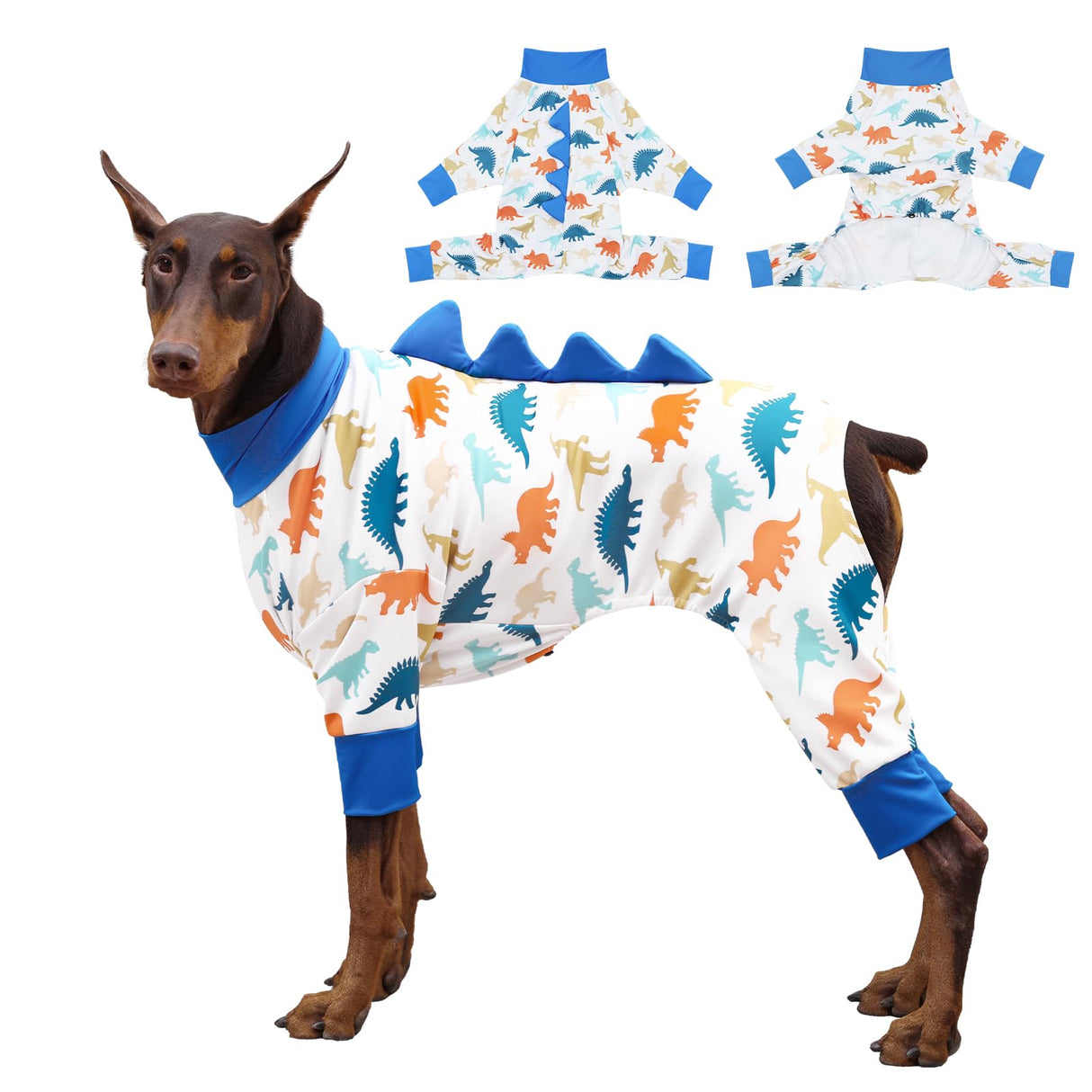 UNIPUP Dog Pajamas Large Size, Big Dog Onesie Clothes, Anti Shedding and Licking, Post Surgery Recovery Pet Pjs, Cotton Soft Material Stretchable Pet Pajamas U-COSP02M