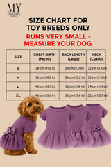 MYDOGGIE Luxury Velvet Dress for Small Dogs & Puppies (Toy Breeds) | Elegant Princess Outfit with Glitter Tulle & Satin Bow | Perfect for Chihuahua, Yorkie & Teacup Sizes | Premium Gift Box Included
