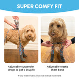WALKEE PAWS Stay-on, Non-Slip Dog Socks to Prevent Licking Paws and Slipping on Hardwood Floors. Seen on Shark Tank, Never Lose a Dog Sock Again (X-Small) Grippy Socks with All Around Grip