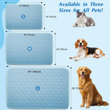 Upgraded Self-Cooling Mat for Dogs & Cats - Thicken, Washable, Non-Toxic, Foldable & Non-Slip Dog Cooling mat Pet Cooling Pad for Indoor, Outdoor, Car- Perfect for Summer (Blue, 18“*24”(Small))