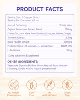 Mushroom for Dogs - with Turkey Tail Mushroom for Dogs, Lion’s Mane, Shiitake, Supports Joint & Gut Health, Enhances Energy, Lumps & Bumps Supplement,Organic Mushrooms Supplement for Dog, 60ml Drop
