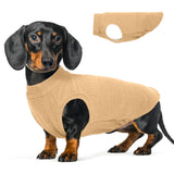 Dog Fleece Vest - Khaki, XL - Sleeveless Lightweight Shirts | Warm and Stretchable Sweater for Dachshund Dogs,Sweatshirt Indoor Daily Wear,Small to Medum Dogs Pullover