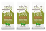 Supreme Petfoods 3 Pack of Selective Naturals Garden Sticks Rabbit Treats, 2.1 Ounces each, with Pea and Mint