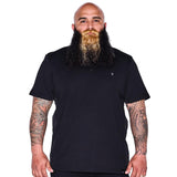 Barber Strong The Barber Tech Tee, Men's Black, Hair Repellent, Ultra Lightweight T-Shirt with Breathable Vented Side Panels, Moisture-Wicking 4-Way Stretch Fabric, Size Medium, Great for Pet Grooming