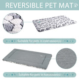 VANKEAN Dog Crate Pad Bed Mat Reversible (Warm& Cool), Soft Pet Sleeping Mat Dog Bed for Crate Suitable for Small to XX-Large Dogs and Cats, Machine Washable Crate Beds, Grey Stone Pattern