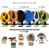 Silent Runner 12" Regular | Wheel + Cage Attachment | Sugar Gliders, Hamsters, Rats