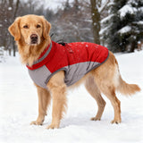 Haofy Dog Winter Coat, Reflective Strip Zipper Windproof Warm Jacket for Small Medium Large Dogs, with Built in Safety Belt for Cold Weather (S)