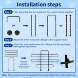 Vehicle Pet Barrier, Adjustable Universal Dog Car Barrier for SUVs, Trucks and Cars, Moves with Car Seat, Sturdy Metal Tube Pet Pen for Vehicles