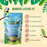 Bird Street Bistro Parrot Food - Parakeet & Cockatiel Food - Cooks in 3-15 min with Natural Wholesome Grains, Legumes, Non-GMO Fruits, Vegetables & Health Spices